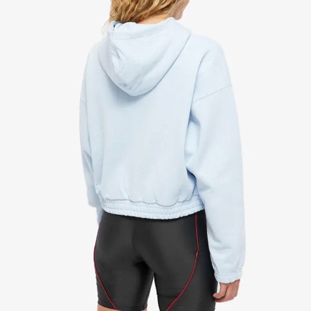 Jordan Essentials Fleece Hoodie in the Celestine Blue XS Cropped Boxy DD6998-438 - Picture 2 of 16